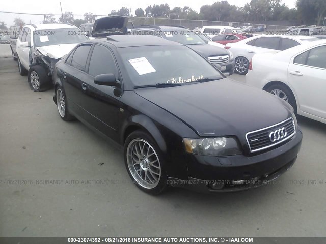 WAUJC68E34A125344 - 2004 AUDI A4 1.8T BLACK photo 1