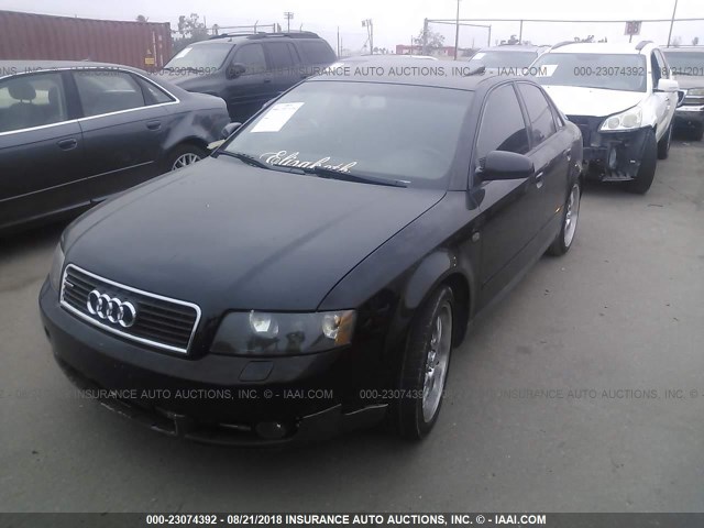 WAUJC68E34A125344 - 2004 AUDI A4 1.8T BLACK photo 2