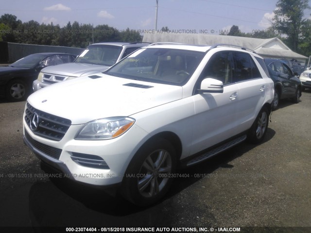 4JGDA5HB7FA451118 - 2015 MERCEDES-BENZ ML 350 4MATIC WHITE photo 2