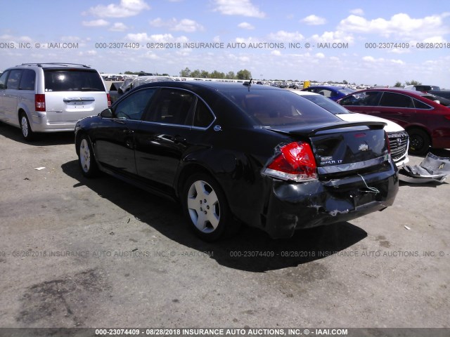 2G1WV58K581345712 - 2008 CHEVROLET IMPALA 50TH ANNIVERSARY BLACK photo 3