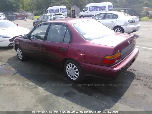 2T1AE09E2PC031903 - 1993 TOYOTA COROLLA LE/DX წითელი ფოტო 3