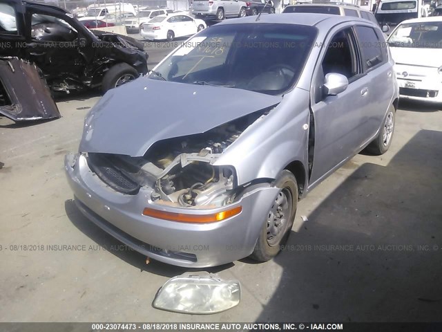 KL1TD66608B264844 - 2008 CHEVROLET AVEO LS SILVER photo 2