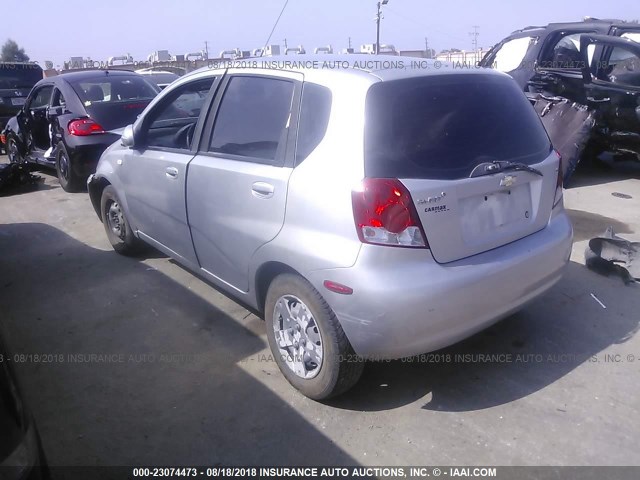 KL1TD66608B264844 - 2008 CHEVROLET AVEO LS SILVER photo 3