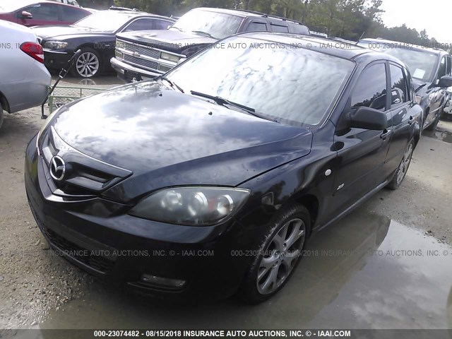 JM1BK143471675609 - 2007 MAZDA 3 HATCHBACK BLACK photo 2