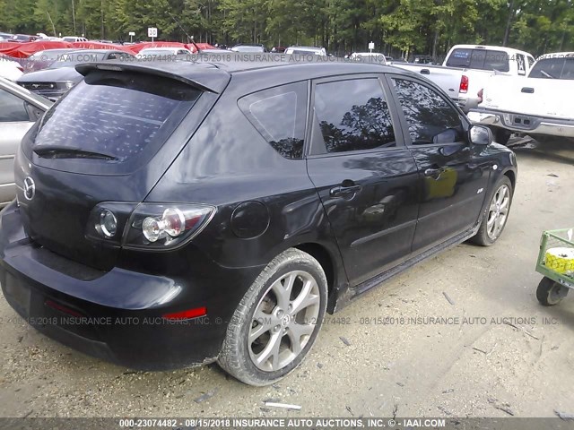 JM1BK143471675609 - 2007 MAZDA 3 HATCHBACK BLACK photo 4