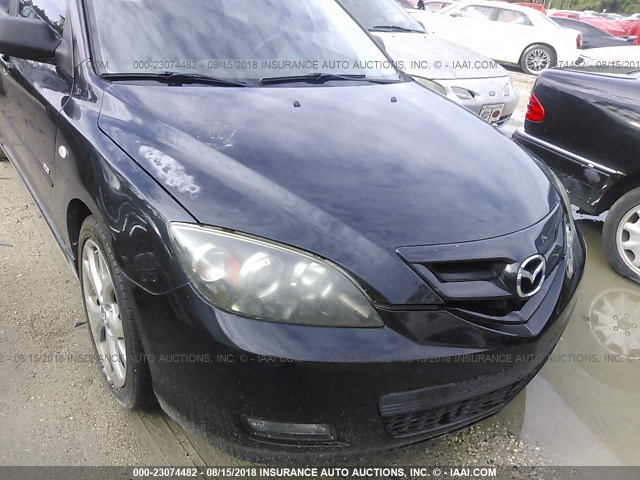 JM1BK143471675609 - 2007 MAZDA 3 HATCHBACK BLACK photo 6