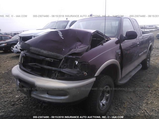 2FTPX28L0WCA33568 - 1998 FORD F250 MAROON photo 2