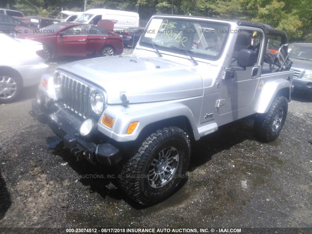 1J4FA44S55P317646 - 2005 JEEP WRANGLER / TJ UNLIMITED SILVER photo 2