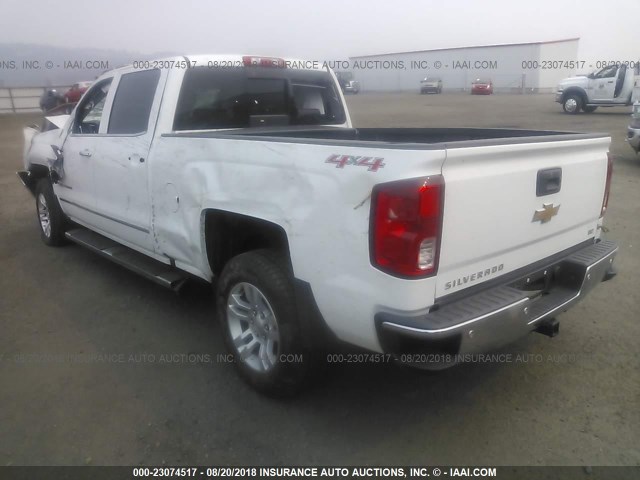 3GCUKSEC2GG205402 - 2016 CHEVROLET SILVERADO K1500 LTZ WHITE photo 3