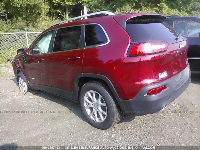 1C4PJMCS6HW575339 - 2017 JEEP CHEROKEE LATITUDE RED photo 3