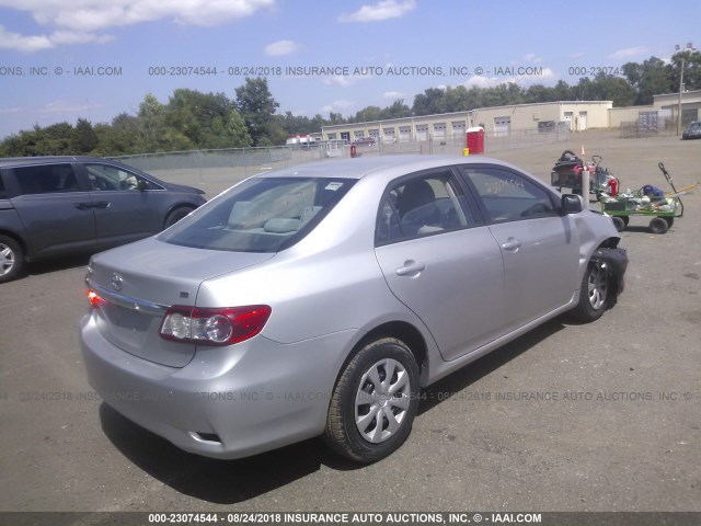 2T1BU4EE6BC573972 - 2011 TOYOTA COROLLA S/LE SILVER photo 4