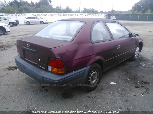 JT2AC52L8T0133103 - 1996 TOYOTA TERCEL STD/DX 红色 照片 4