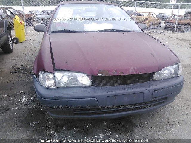 JT2AC52L8T0133103 - 1996 TOYOTA TERCEL STD/DX 红色 照片 6