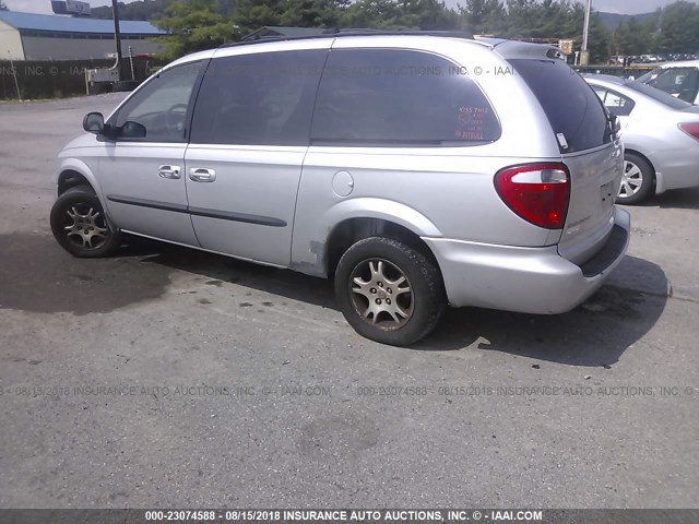 2D4GP74L03R213728 - 2003 DODGE GRAND CARAVAN EX SILVER photo 3