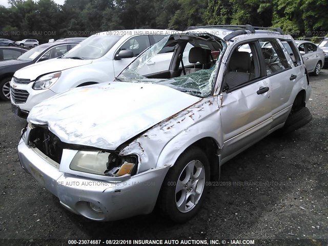 JF1SG65694G702972 - 2004 SUBARU FORESTER 2.5XS SILVER photo 2