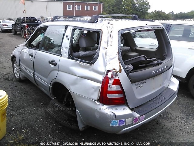 JF1SG65694G702972 - 2004 SUBARU FORESTER 2.5XS SILVER photo 3