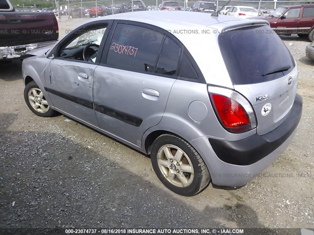 KNADE163776286573 - 2007 KIA RIO 5 SX SILVER photo 3