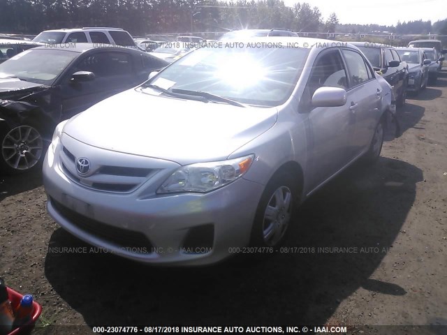 JTDBU4EE5B9157496 - 2011 TOYOTA COROLLA S/LE SILVER photo 2