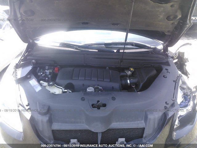 5GAKRBED4BJ404780 - 2011 BUICK ENCLAVE CXL 黑色 照片 10