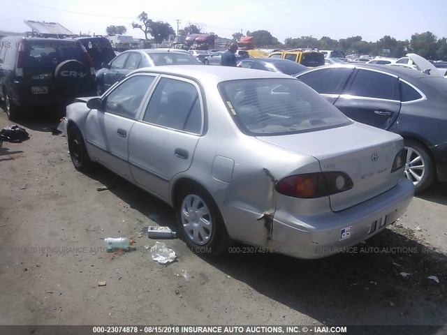 1NXBR12EX2Z596111 - 2002 TOYOTA COROLLA CE/LE/S SILVER photo 3