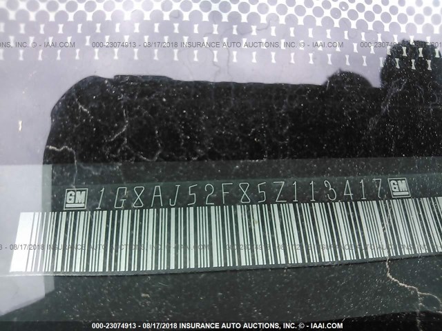 1G8AJ52F85Z113417 - 2005 SATURN ION LEVEL 2 棕色 照片 9