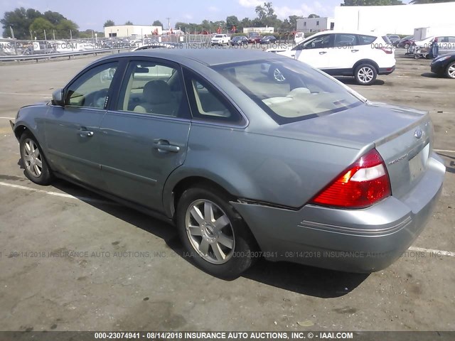 1FAHP23195G156489 - 2005 FORD FIVE HUNDRED SE GRAY photo 3