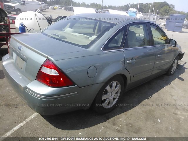 1FAHP23195G156489 - 2005 FORD FIVE HUNDRED SE GRAY photo 4