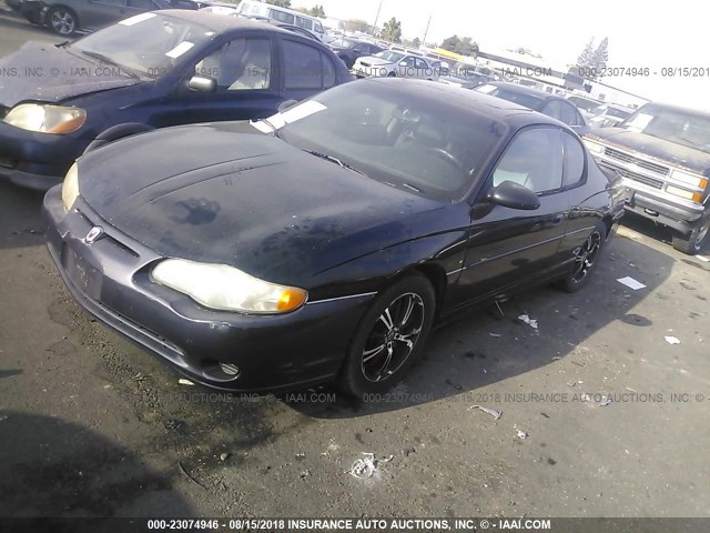 2G1WX15K619265284 - 2001 CHEVROLET MONTE CARLO SS შავი ფოტო 2