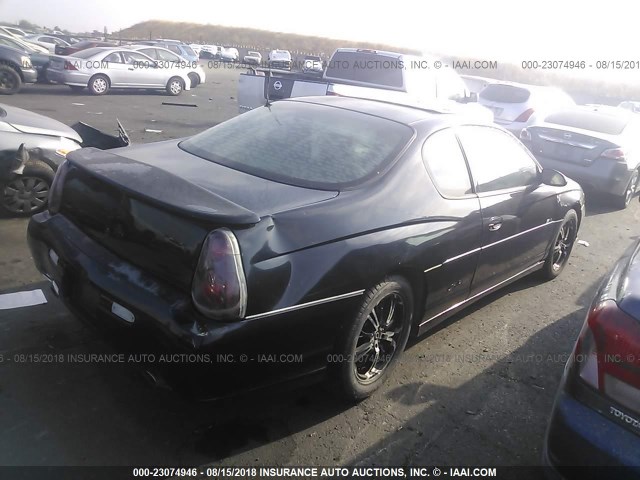 2G1WX15K619265284 - 2001 CHEVROLET MONTE CARLO SS შავი ფოტო 4