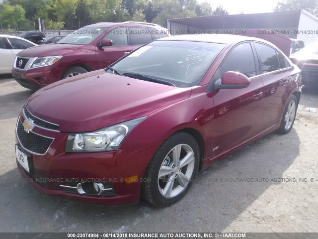 1G1PE5SB5E7167697 - 2014 CHEVROLET CRUZE LT RED photo 2