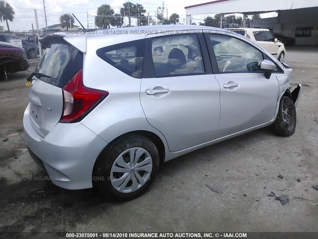 3N1CE2CP9HL355902 - 2017 NISSAN VERSA NOTE S/S PLUS/SV/SL/SR SILVER photo 4