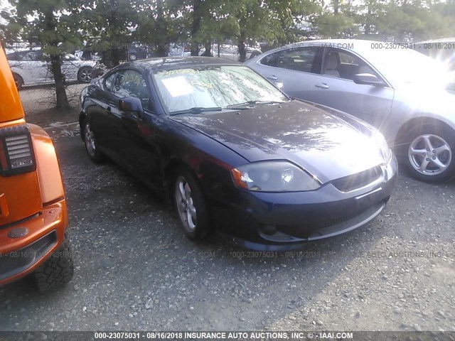 KMHHM65DX5U160551 - 2005 HYUNDAI TIBURON Dark Blue photo 1