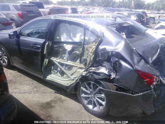 19UUB1F31JA007376 - 2018 ACURA TLX GRAY photo 3