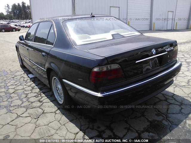 WBAGH8341YDP15021 - 2000 BMW 740 IL BLACK photo 3