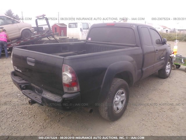 5TEUX4EN6AZ699015 - 2010 TOYOTA TACOMA ACCESS CAB Czarny zdjęcie 4