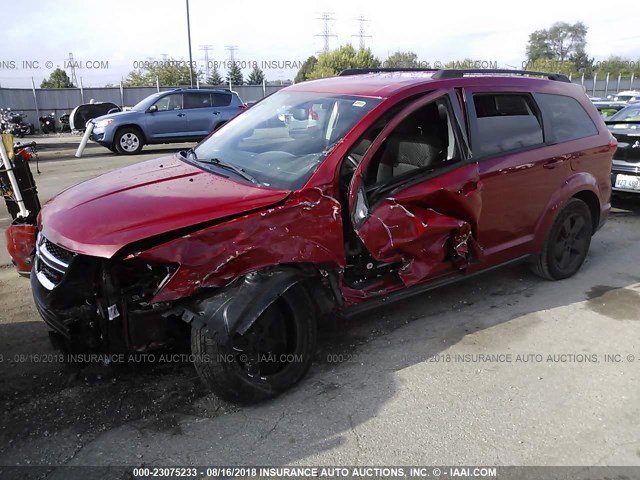 3C4PDCBG8CT361577 - 2012 DODGE JOURNEY SXT RED photo 2