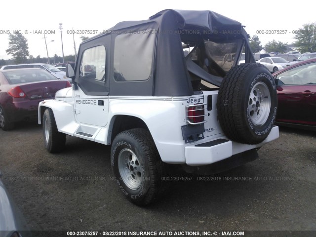 2J4FY69S1MJ125801 - 1991 JEEP WRANGLER / YJ RENEGADE WHITE photo 3