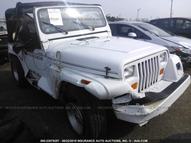 2J4FY69S1MJ125801 - 1991 JEEP WRANGLER / YJ RENEGADE WHITE photo 6