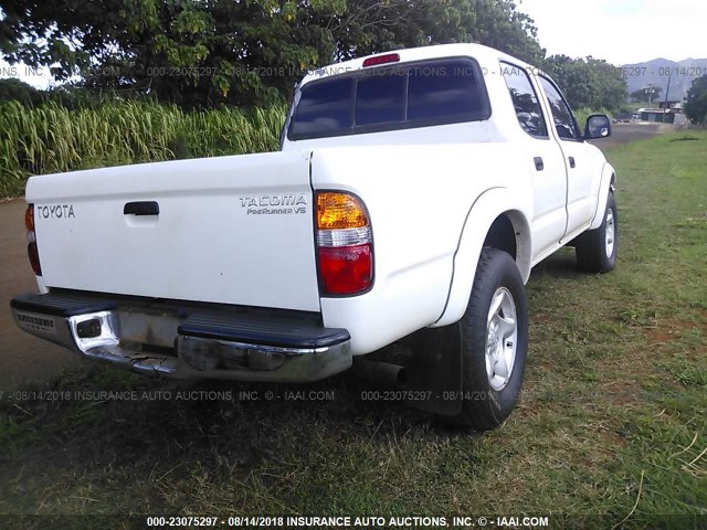 5TEGN92N33Z262614 - 2003 TOYOTA TACOMA DOUBLE CAB PRERUNNER WHITE photo 4