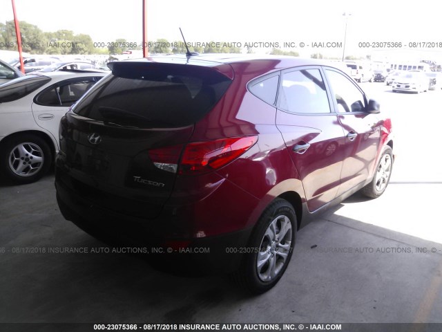 KM8JT3AB4DU769589 - 2013 HYUNDAI TUCSON GL RED photo 4