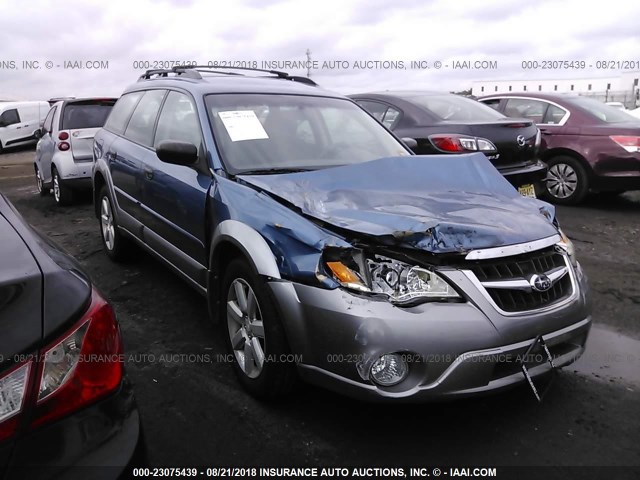 4S4BP61C587351064 - 2008 SUBARU OUTBACK 2.5I BLUE photo 1