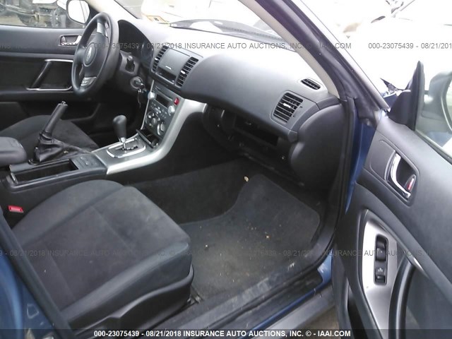 4S4BP61C587351064 - 2008 SUBARU OUTBACK 2.5I BLUE photo 5