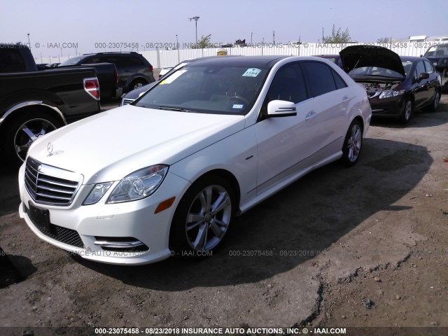 WDDHF5KB0CA625340 - 2012 MERCEDES-BENZ E 350 WHITE photo 2