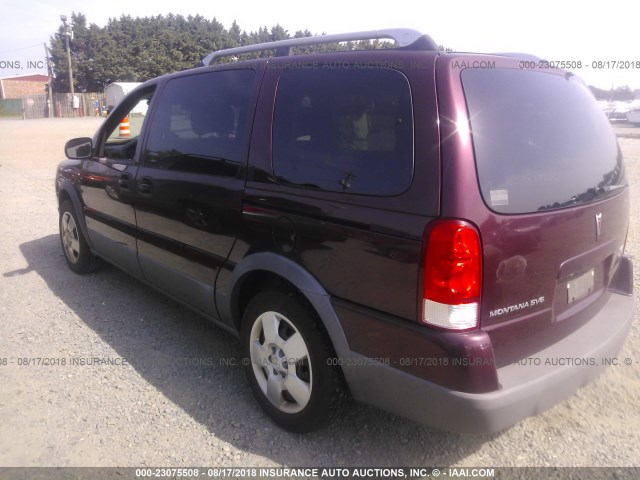 1GMDV33L26D107672 - 2006 PONTIAC MONTANA SV6 BURGUNDY photo 3