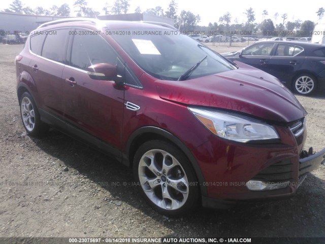 1FMCU0JX7EUD77336 - 2014 FORD ESCAPE TITANIUM MAROON photo 1