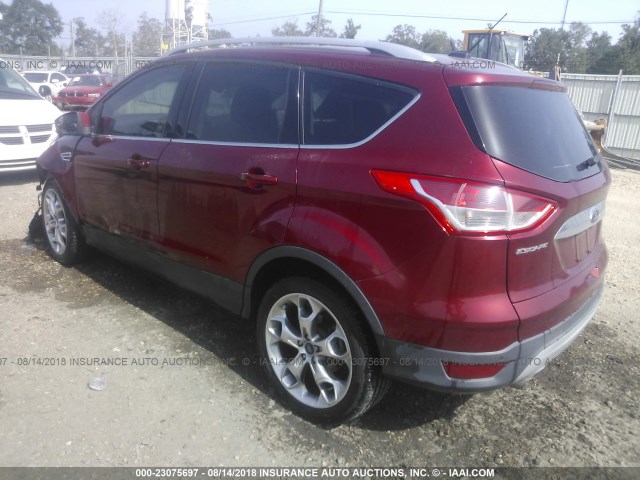 1FMCU0JX7EUD77336 - 2014 FORD ESCAPE TITANIUM MAROON photo 3