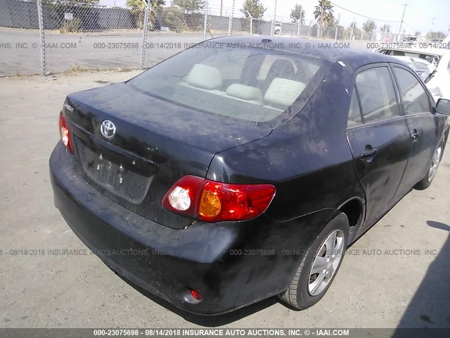 1NXBU40E99Z109462 - 2009 TOYOTA COROLLA S/LE/XLE BLACK photo 4