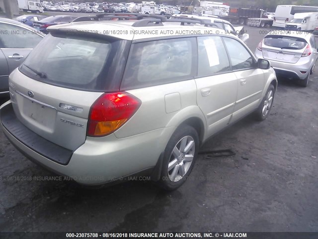 4S4BP62C177308158 - 2007 SUBARU LEGACY OUTBACK 2.5I LIMITED GREEN photo 4