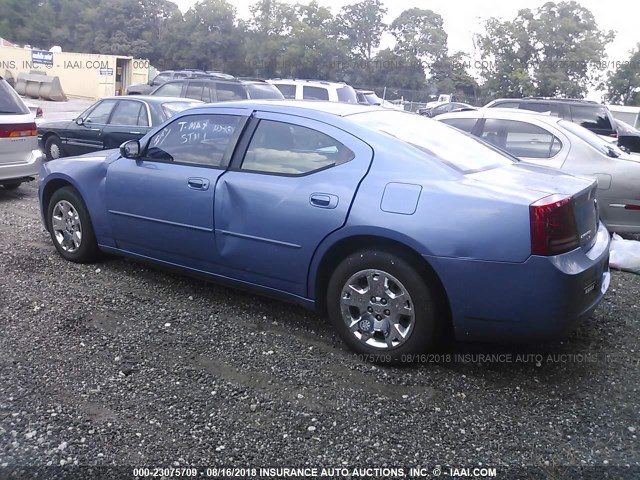 2B3KA43R67H676547 - 2007 DODGE CHARGER SE/SXT BLUE photo 3