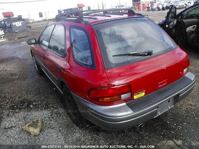 JF1GF4853WH808167 - 1998 SUBARU IMPREZA OUTBACK RED photo 3